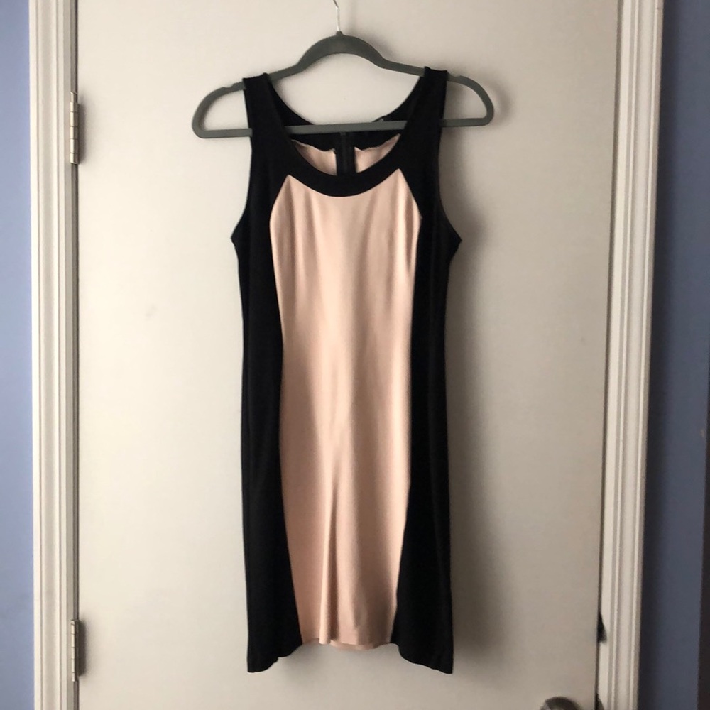 Pink and black dress